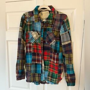 Free people plaid shirt, size M